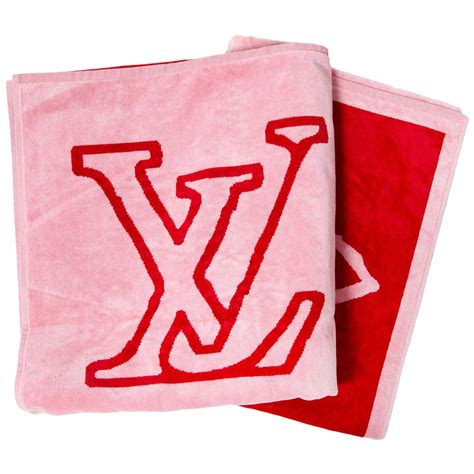 louis vuitton beach towel pink|Louis Vuitton bath towel set.